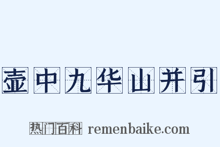壶中九华山并引是什么意思的图片